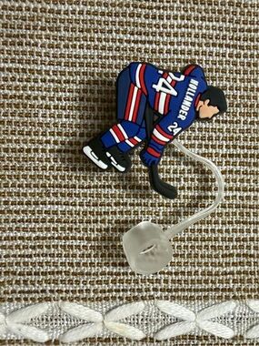 Heated rivalry themed pin and straw cover